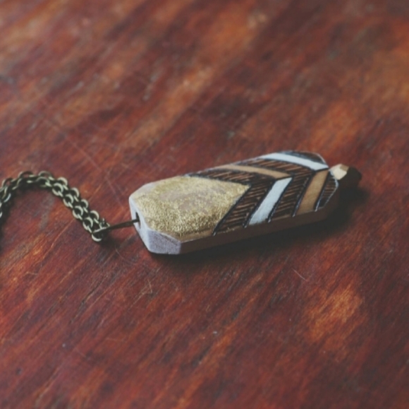 Stay Gold ~ a handmade tribal/boho necklace. - Picture 5 of 5